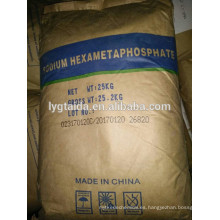 SHMP - Espesante, conservador de agua, emulsiones de grasa, cerveza clarificante, estabiliza el pigmento alimentario, - Hexametafosfato sódico de calidad alimentaria